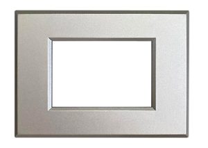 Placca per Serie Plana in Metallo Argento Opaco