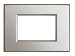 Placca per Serie Plana in Metallo Argento Opaco