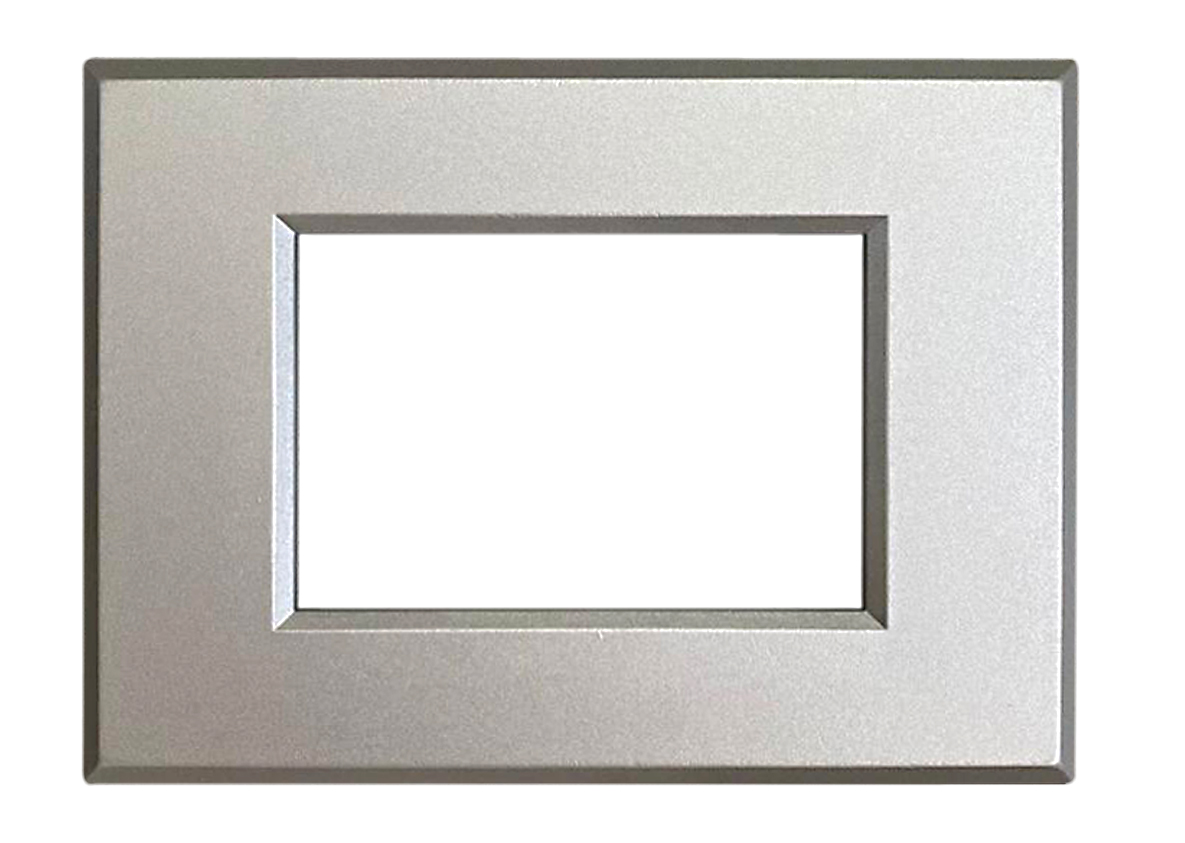 Placca per Serie Plana in Metallo Argento Opaco