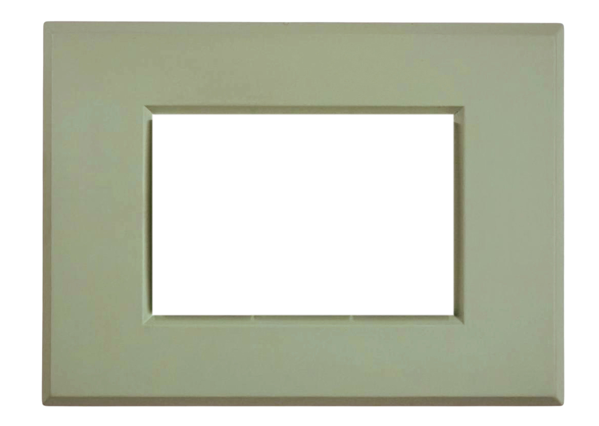 Placca per Serie Plana in Metallo Verde Salvia