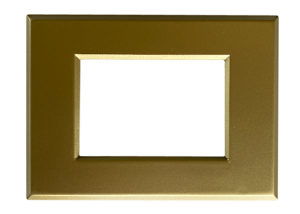 Placca per Serie Plana in Metallo Oro Opaco