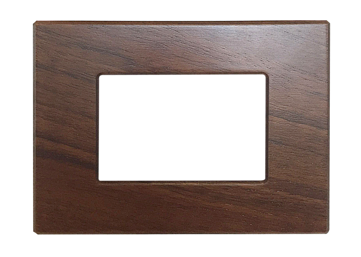 Placca per Serie Plana in Legno Noce