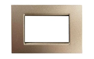 Placca Compatibile Vimar Idea Champagne Metallizzato in Metallo