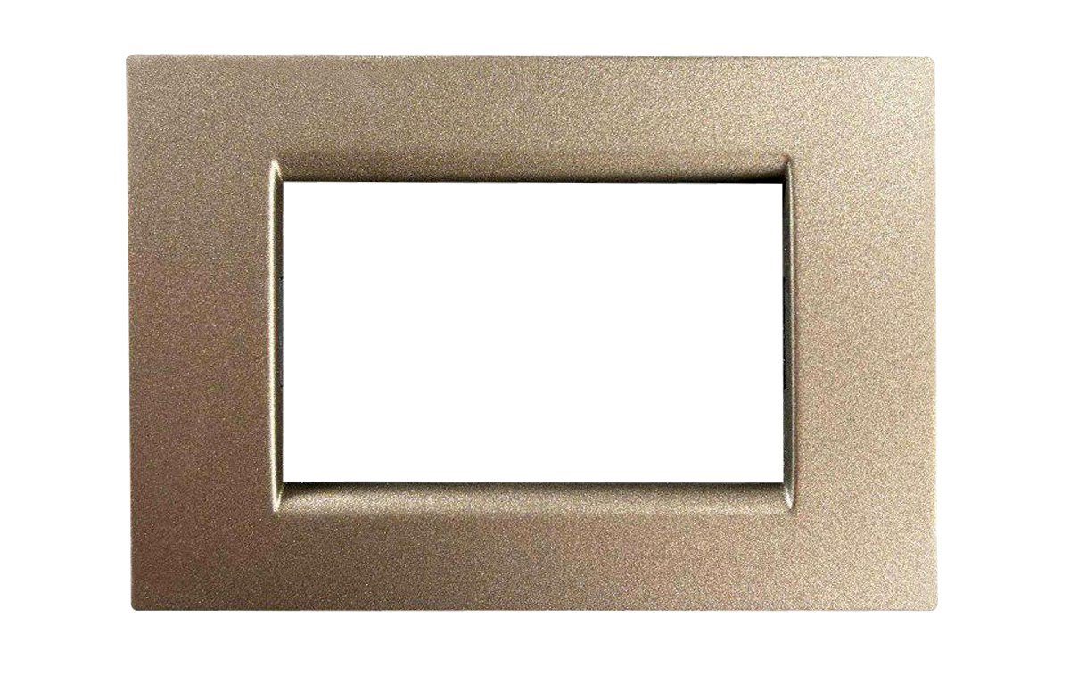 Placca Compatibile Vimar Idea Champagne Metallizzato in Metallo