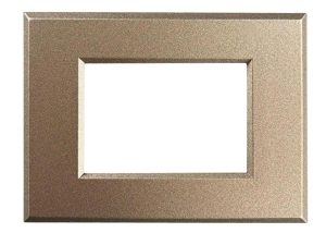 Placca Compatibile Vimar Plana Champagne Metallizzato in Metallo