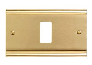 Placca Compatibile BTicino Magic Ottone Satinato + Ottone Lucido