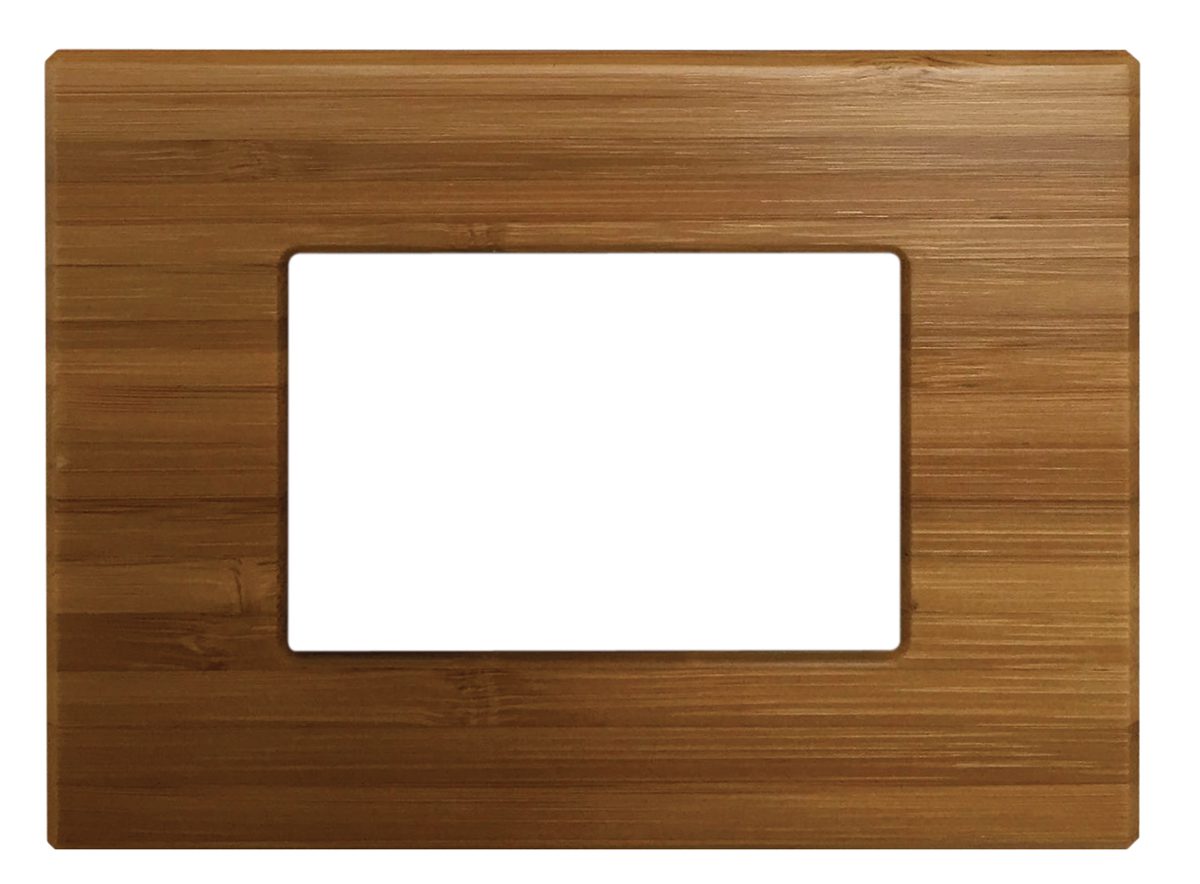 Placca Compatibile Vimar Arkè in Vero Legno Bamboo
