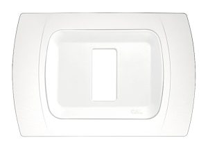 Placca in ABS per Serie Magic Bianco Lucido