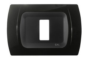 Placca BTicino Magic 1 foro nero lucida