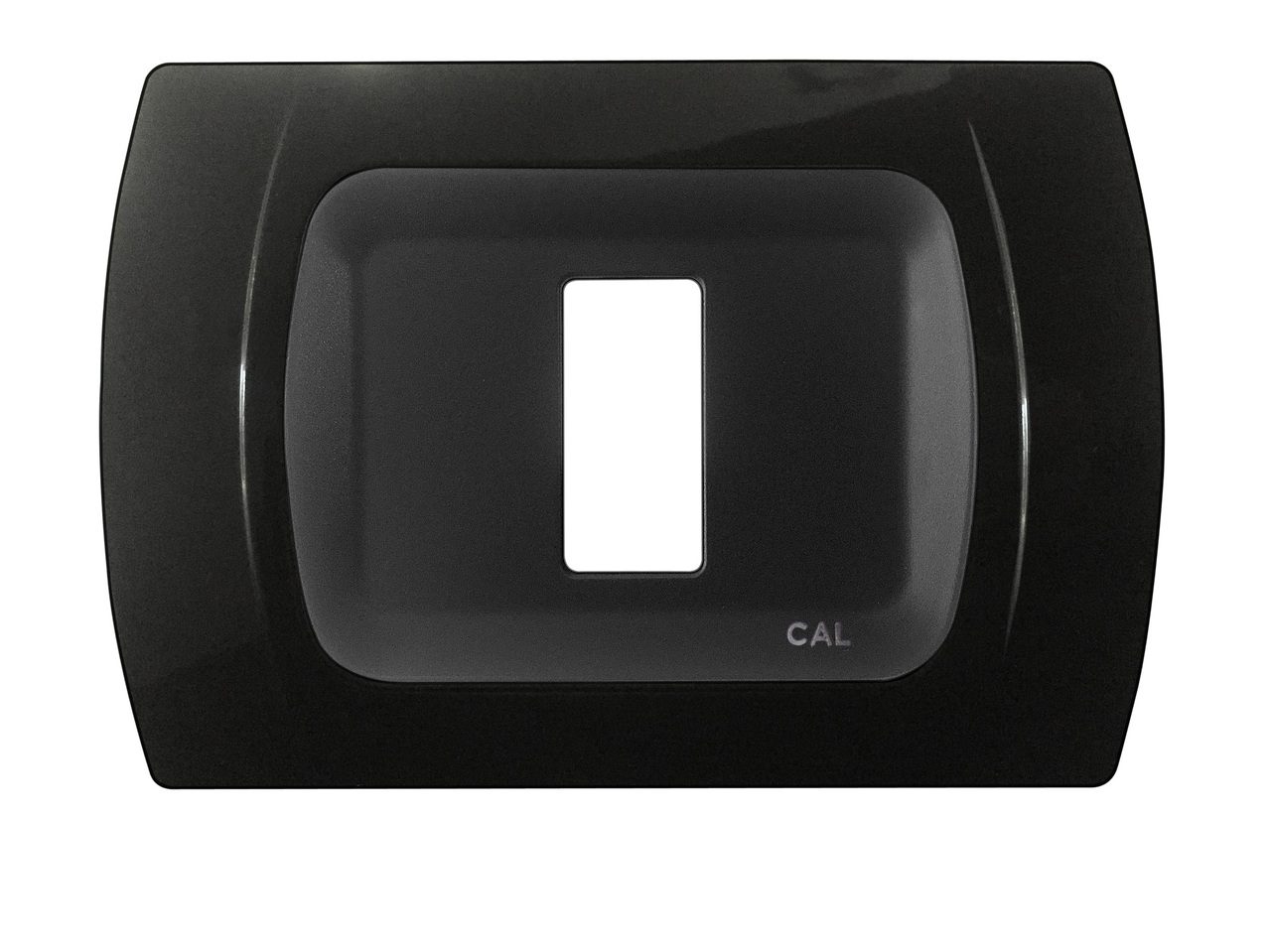 Placca BTicino Magic 1 foro nero lucida