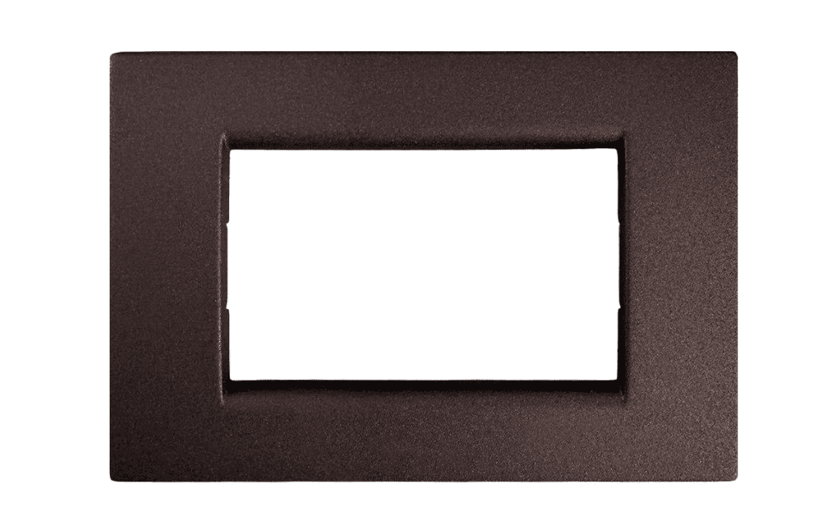 Placca Compatibile Vimar Idea Marrone in Metallo