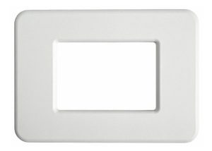 Placca compatibile BTicino Matix GO in metallo bianco CAL