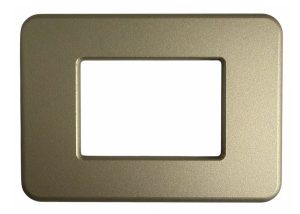 Placca compatibile BTicino Matix GO in metallo champagne opaco CAL