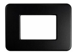 Placca compatibile BTicino Matix GO in metallo nero opaco CAL