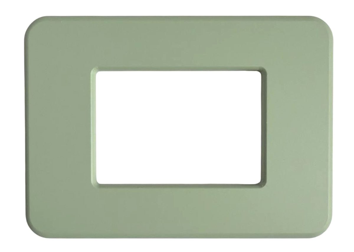 Placca compatibile BTicino Matix GO in metallo verde salvia CAL