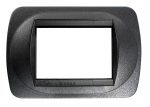 Placca Compatibile BTicino Living International Nero Griffato in Metallo