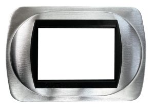 Placca Compatibile BTicino Living International Cromo Satinato in Metallo