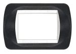 Copia di Placca Compatibile BTicino Living Light Nero Goffrato in Metallo