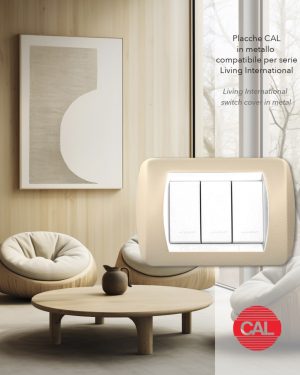 Placca compatibile BTicino Living Light crema ambientata CAL