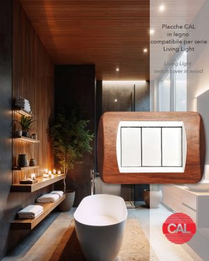 Placca compatibile BTicino Living Light Noce ambientata CAL