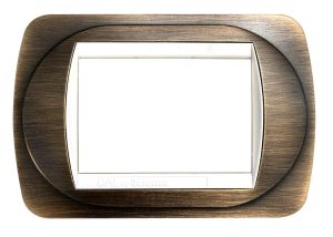 Placca Compatibile BTicino Living Light Bronzo Opaco Satinato in Metallo CAL