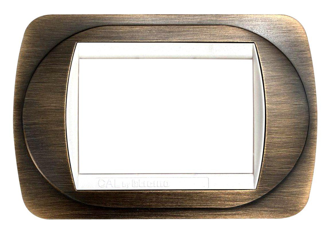 Placca Compatibile BTicino Living Light Bronzo Opaco Satinato in Metallo CAL