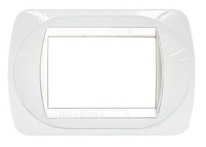 Placca Compatibile BTicino Living Light Bianco in Metallo CAL