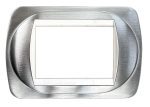 Placca Compatibile BTicino Living Light Cromo Satianto in Metallo CAL