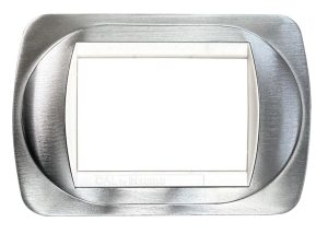 Placca Compatibile BTicino Living Light Cromo Satianto in Metallo CAL
