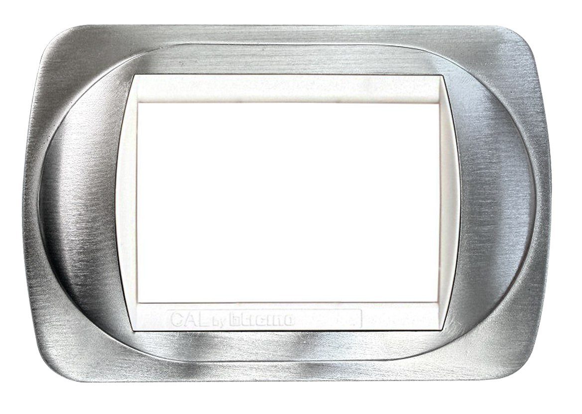 Placca Compatibile BTicino Living Light Cromo Satianto in Metallo CAL