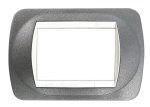 Placca Compatibile BTicino Living Light Grafite in Metallo CAL