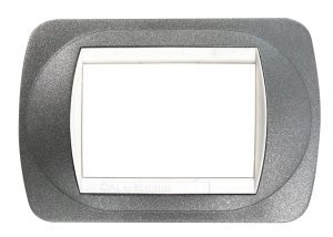Placca Compatibile BTicino Living Light Grafite in Metallo CAL