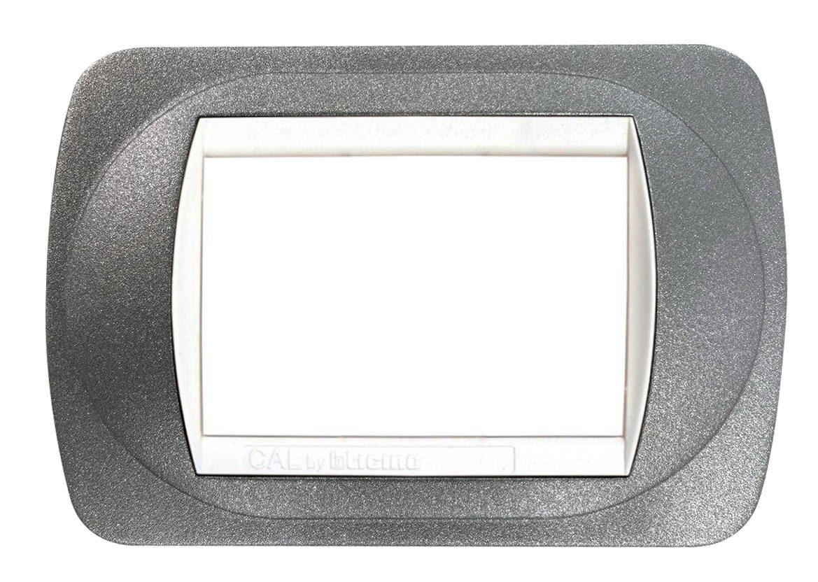 Placca Compatibile BTicino Living Light Grafite in Metallo CAL
