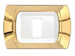 Placca compatibile BTicino Magic 1 modulo Oro Lucido CAL