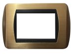 Placca compatibile BTicino Living International in ottone satinato