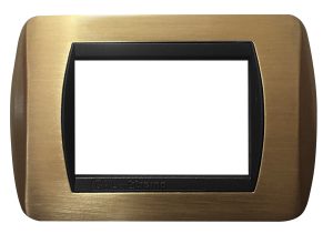 Placca compatibile BTicino Living International in ottone satinato