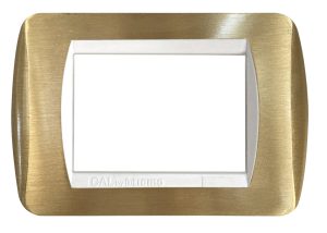 Placca Living Light ottone satinato compatibile BTicino